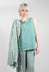 Stitch Detail Linen Vest Top in Teal