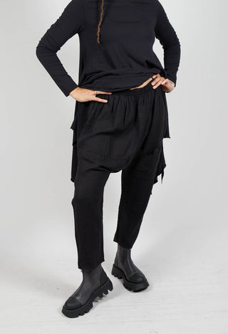 Dropcrotch Trousers in Black