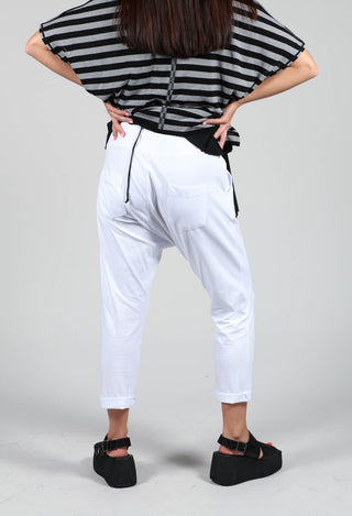 Drop-Crotch Pants in White