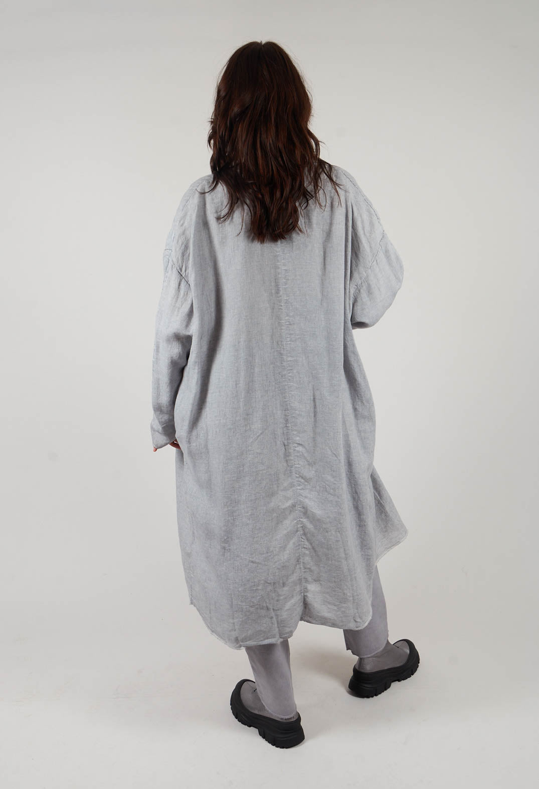 Stitch Cotton Overcoat in Original Grey