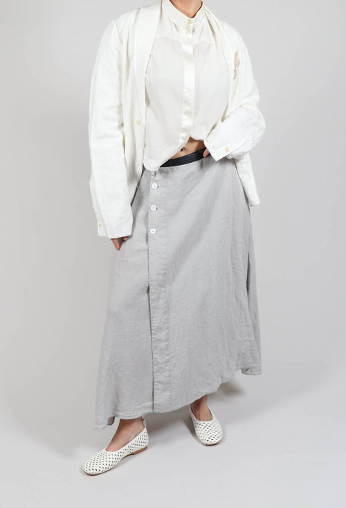 Linen Skirt in Grey