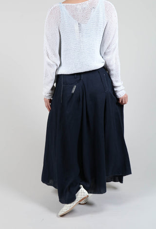 Linen Skirt in Navy