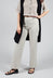 Straight Leg Trousers with Cut Out in Mastic