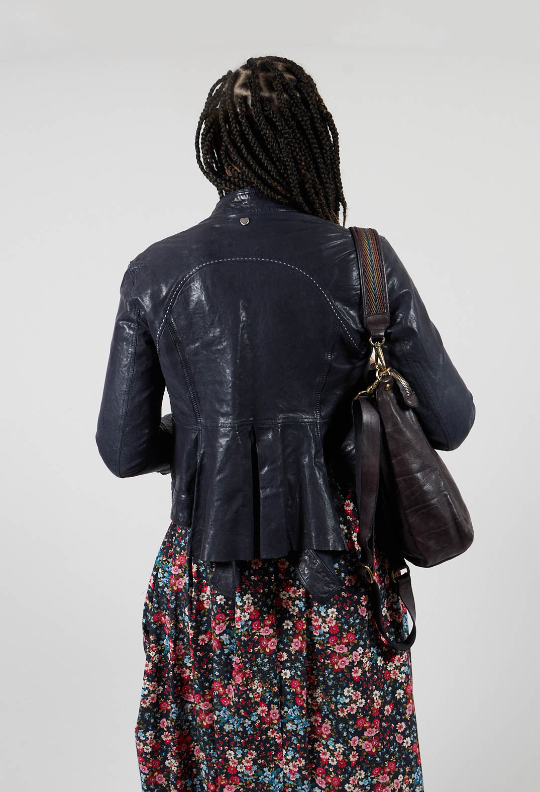 Suspense Leather Jacket in Off Black