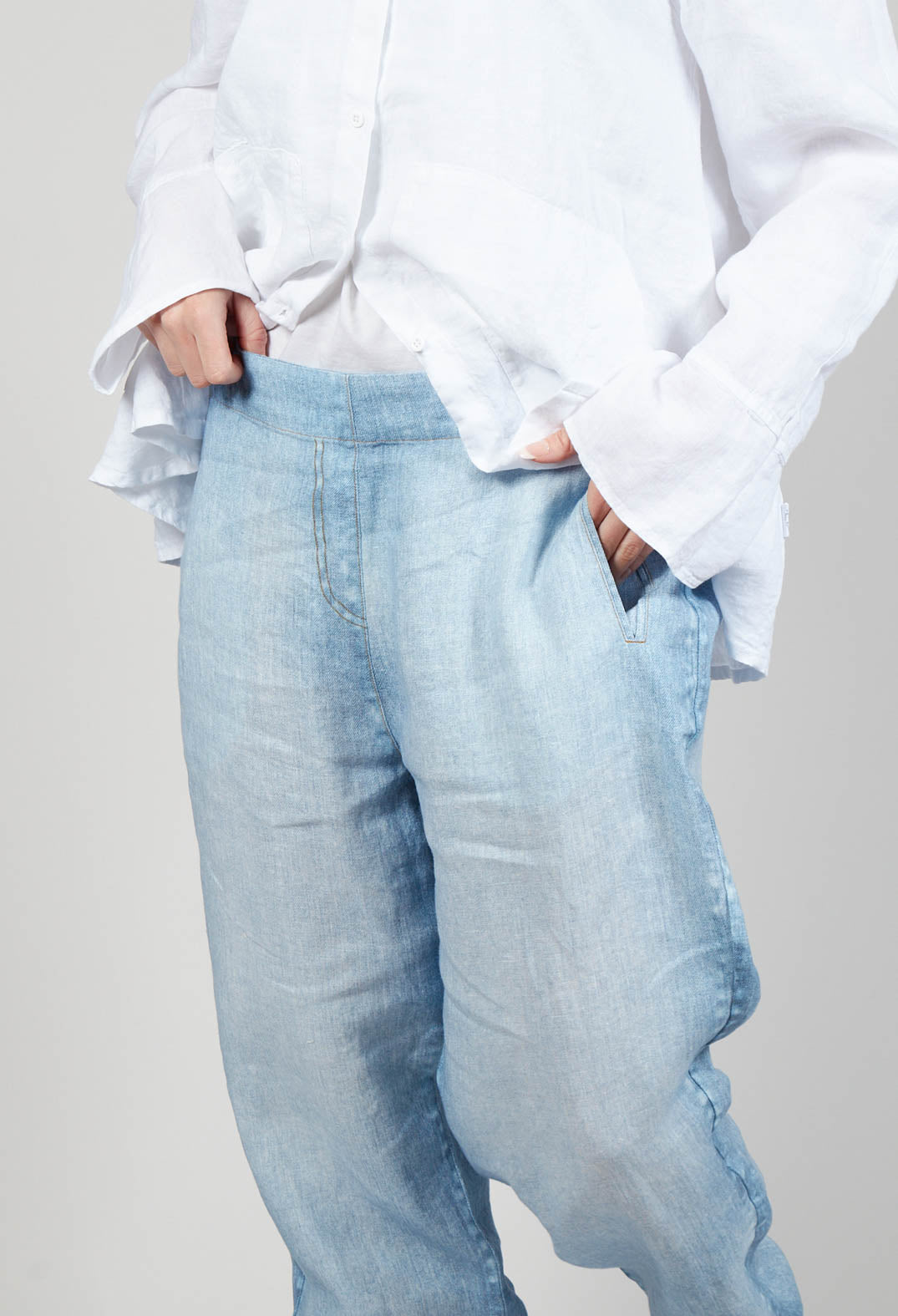 Geishan Long Trousers in Light Denim