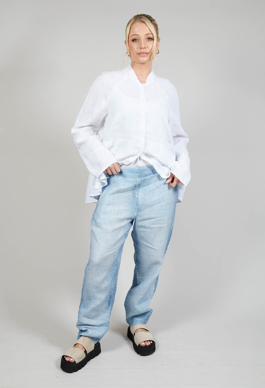 Geishan Long Trousers in Light Denim