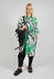 Print Patterned Shirt Dress in Original Green