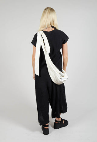 Front Zipper Jumpsuit in Black White