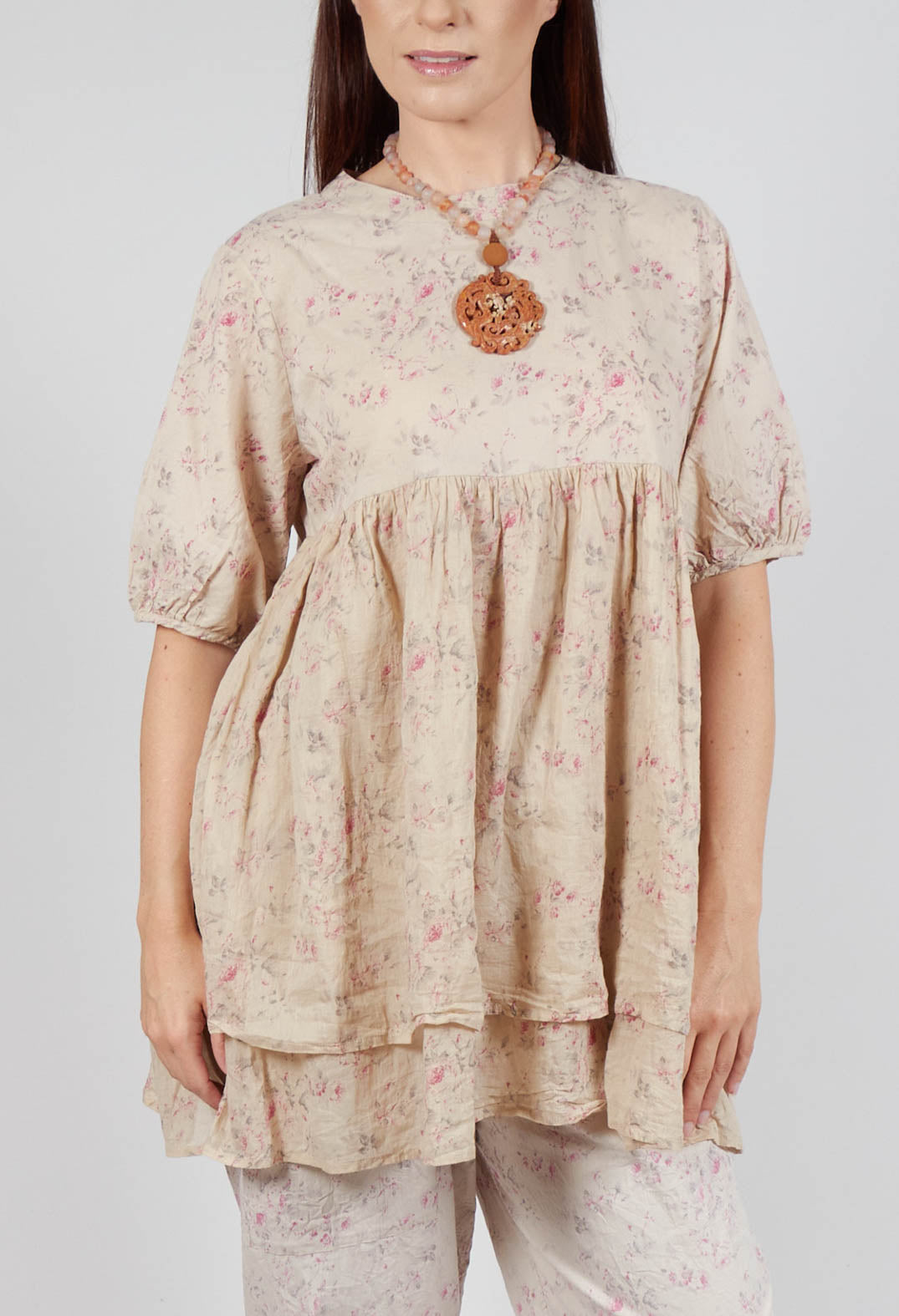 Roselle Top in Liberty Beige Print