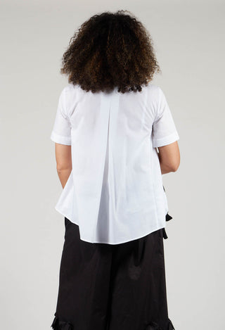 Pleated Shirt in White