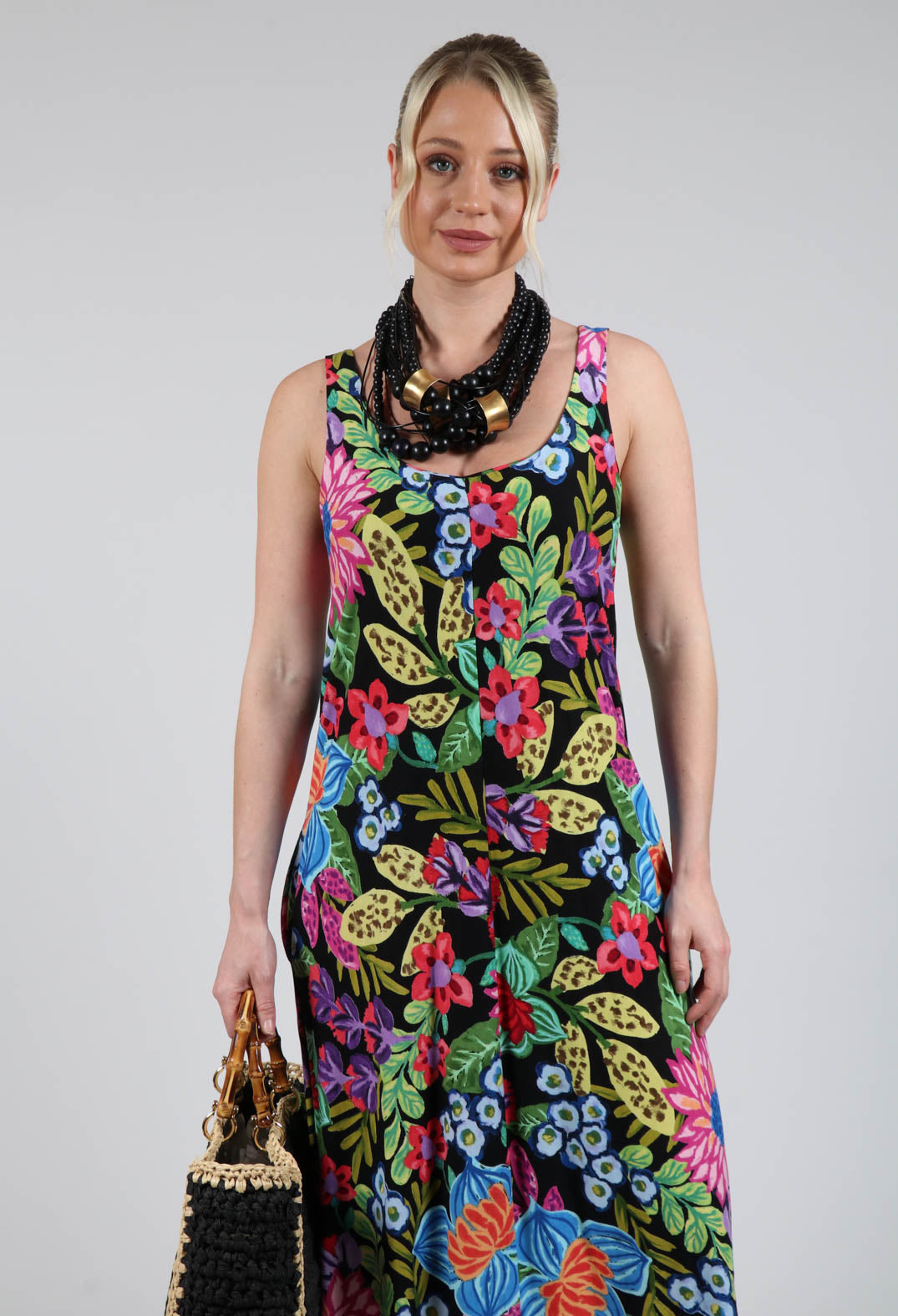 Tayana Dress in Black Floral Print