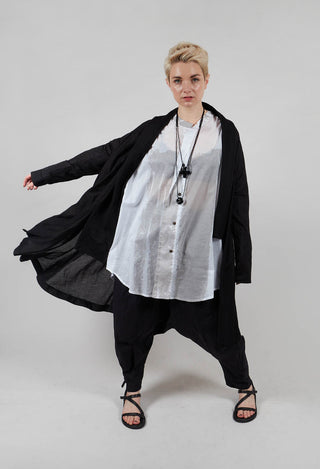 Longline Cardigan in Black