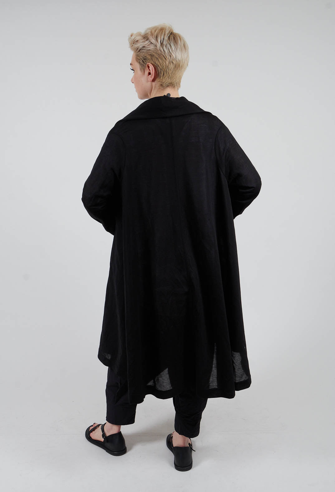 Longline Cardigan in Black