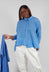 Front Crop Shirt in Blue