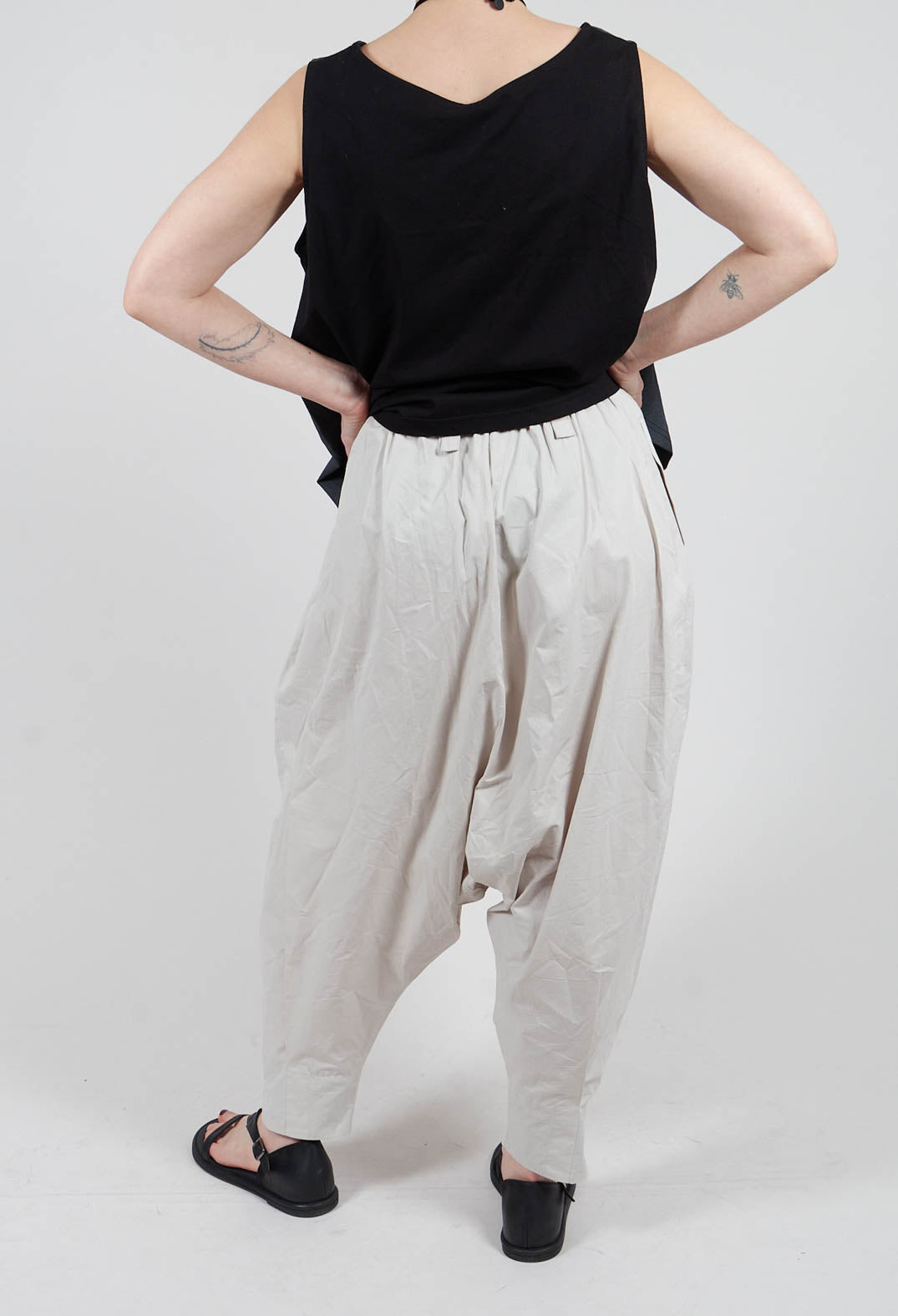 Drop Crotch Trouser in Grey