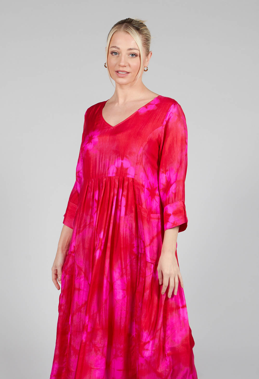 Venus Dress in Red and Fuschia