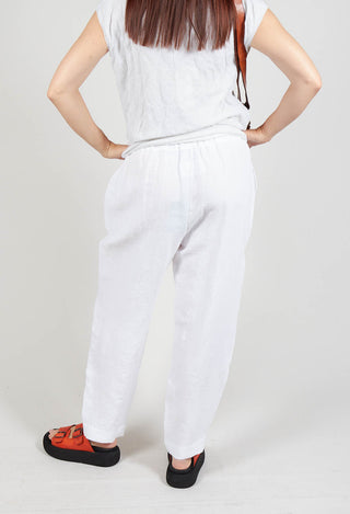 Straight Leg Trousers in White