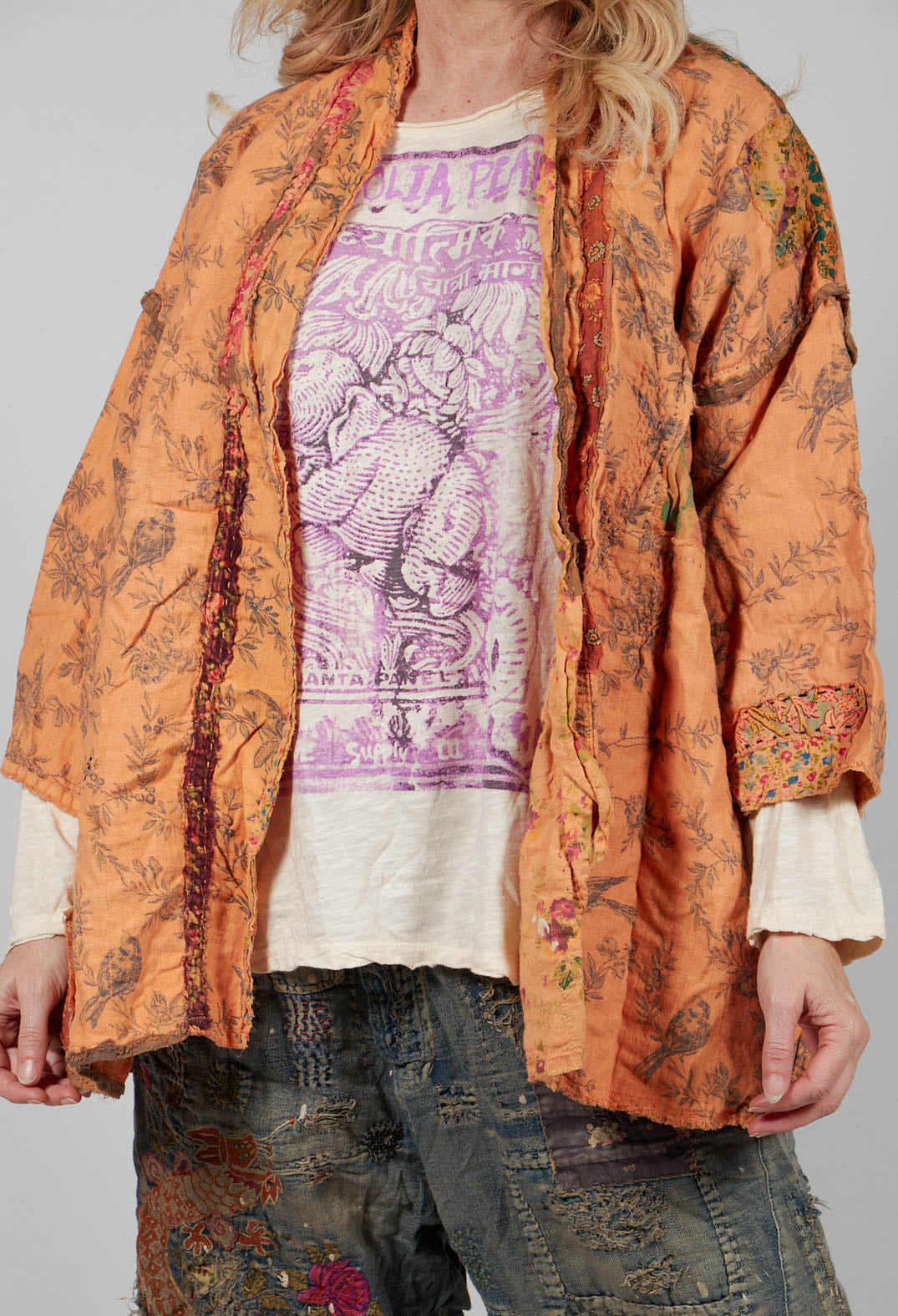 Julian Floral Kimono in Marmalade