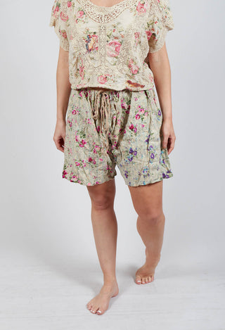 Floral Printed Khloe Shorts in Rosehip Tea