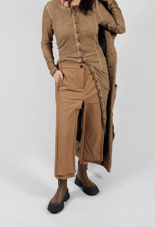 Ankle Double Front Trousers in Camel