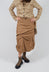 Gathered Midi Skirt in Camel