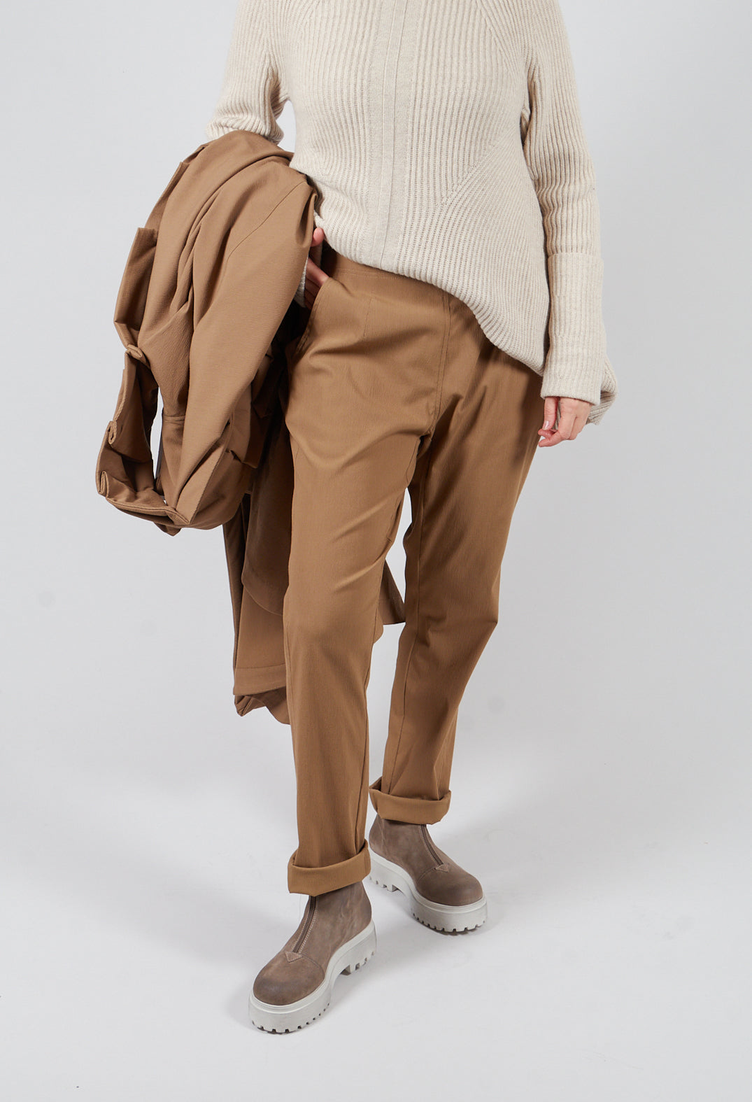 Slim Trousers in Camel