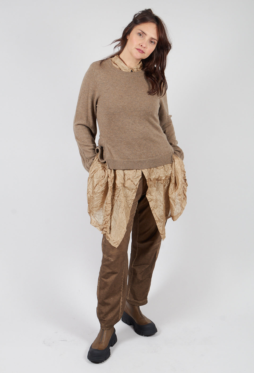 Jogger Trouser in Camel Cloud