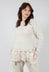 Ribbed Sleeve Jumper in Bone Mel