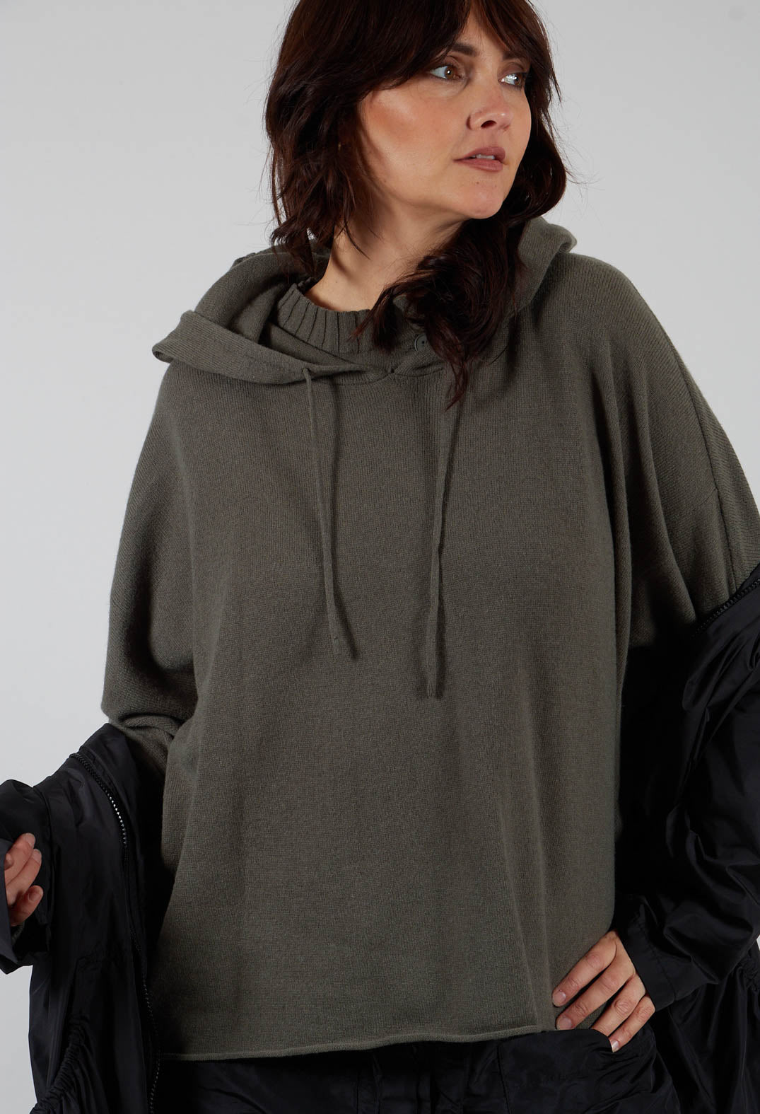 Relaxed Fit Hooded Jumper in Camp