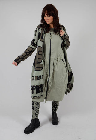 Tulip Hem Coat in Defender Jacquard