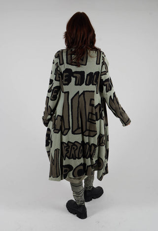 Tulip Hem Coat in Defender Jacquard