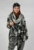 Oversized Scarf with Large Motif in Defender Jacquard