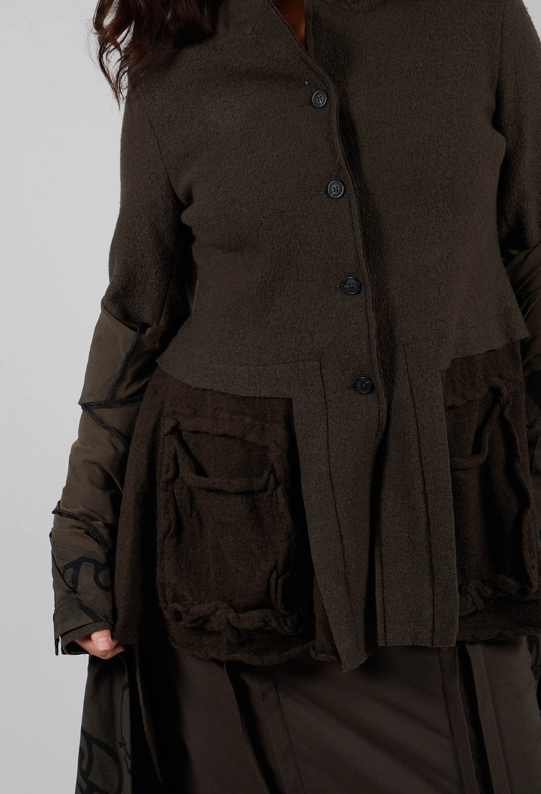 Longline Jacket with Feature Pockets in Jungle