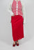 Pencil Skirt with Split in Urban Red