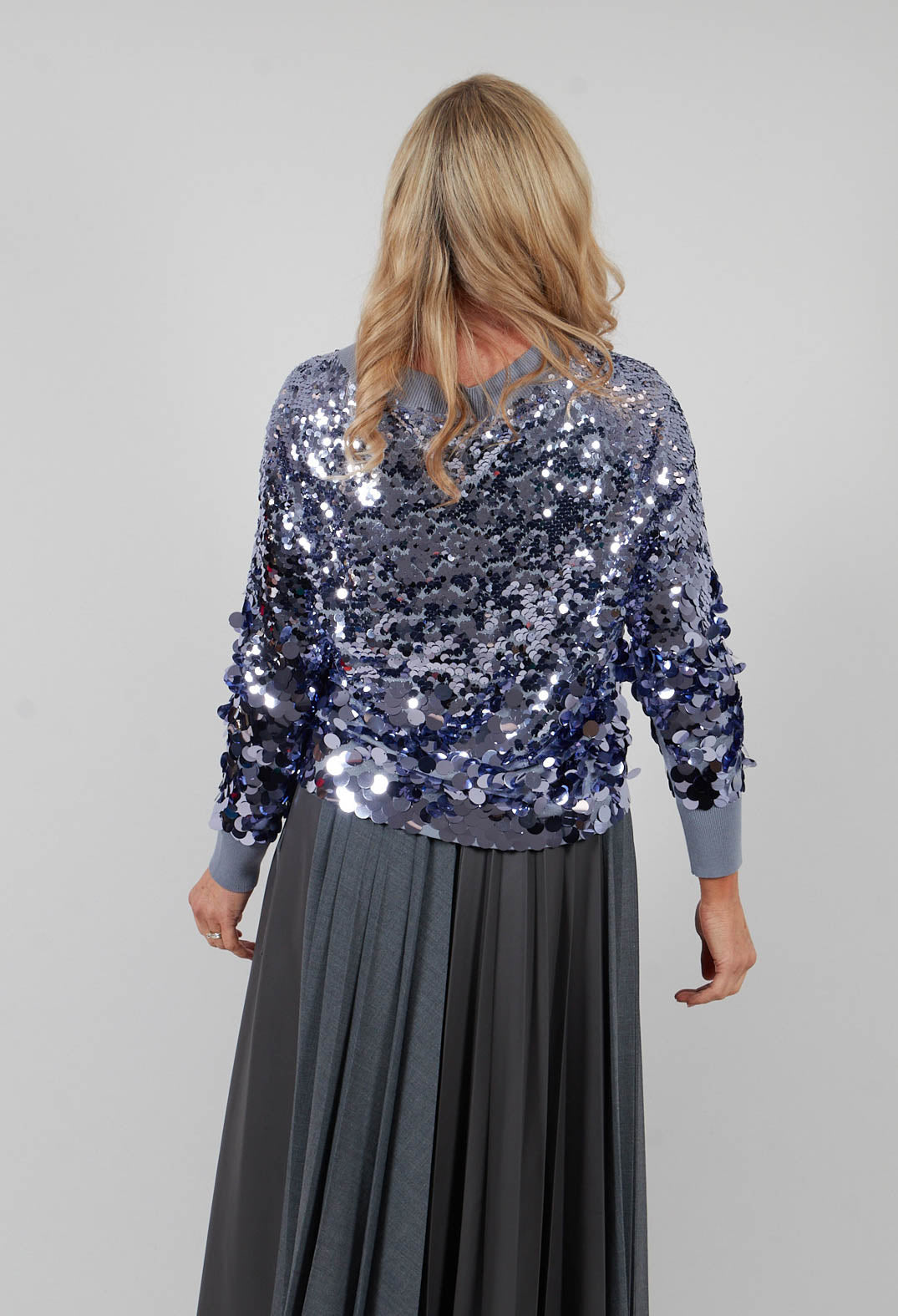 Sequin Cardigan in Lilac Breeze