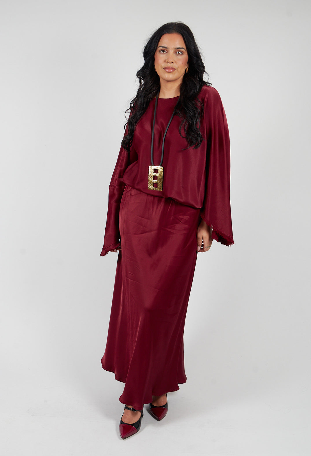 Raj Sicilia Skirt in Smoky Red