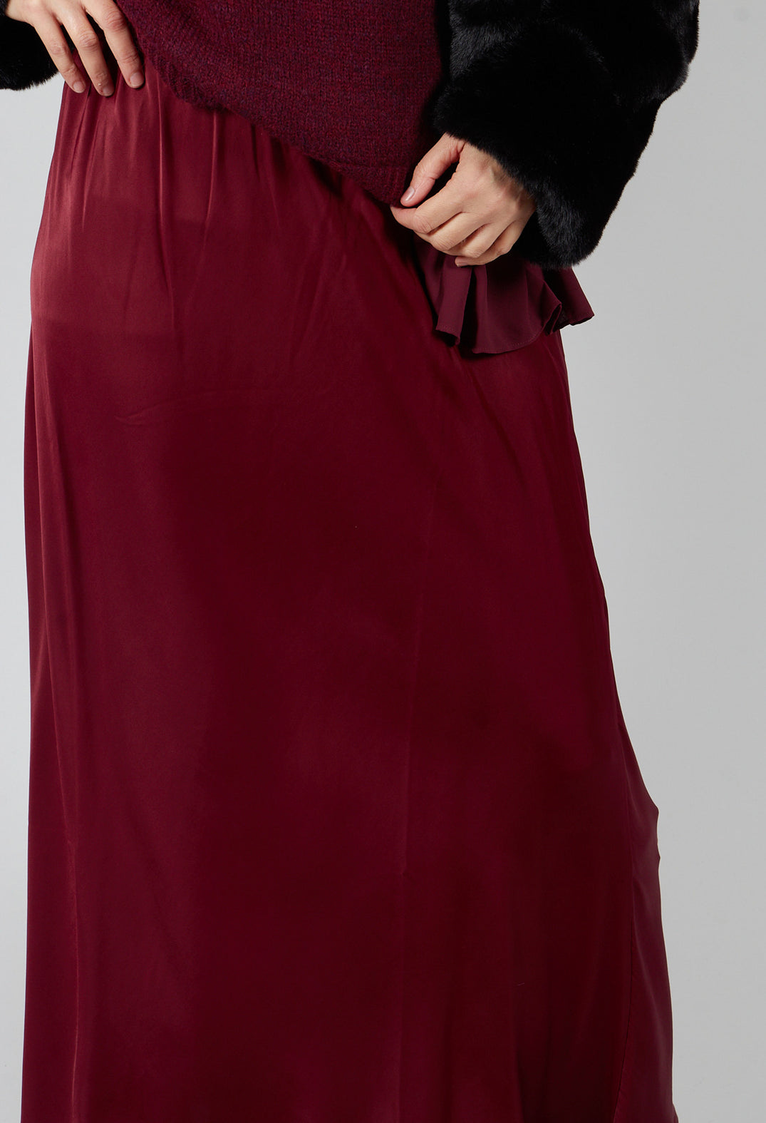 Raj Sicilia Skirt in Smoky Red