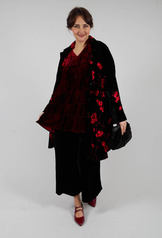 Raimonda Coat in Cherry Black