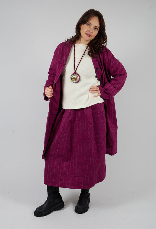 Marta Coat in Mulberry Stripe