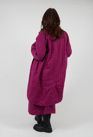 Marta Coat in Mulberry Stripe