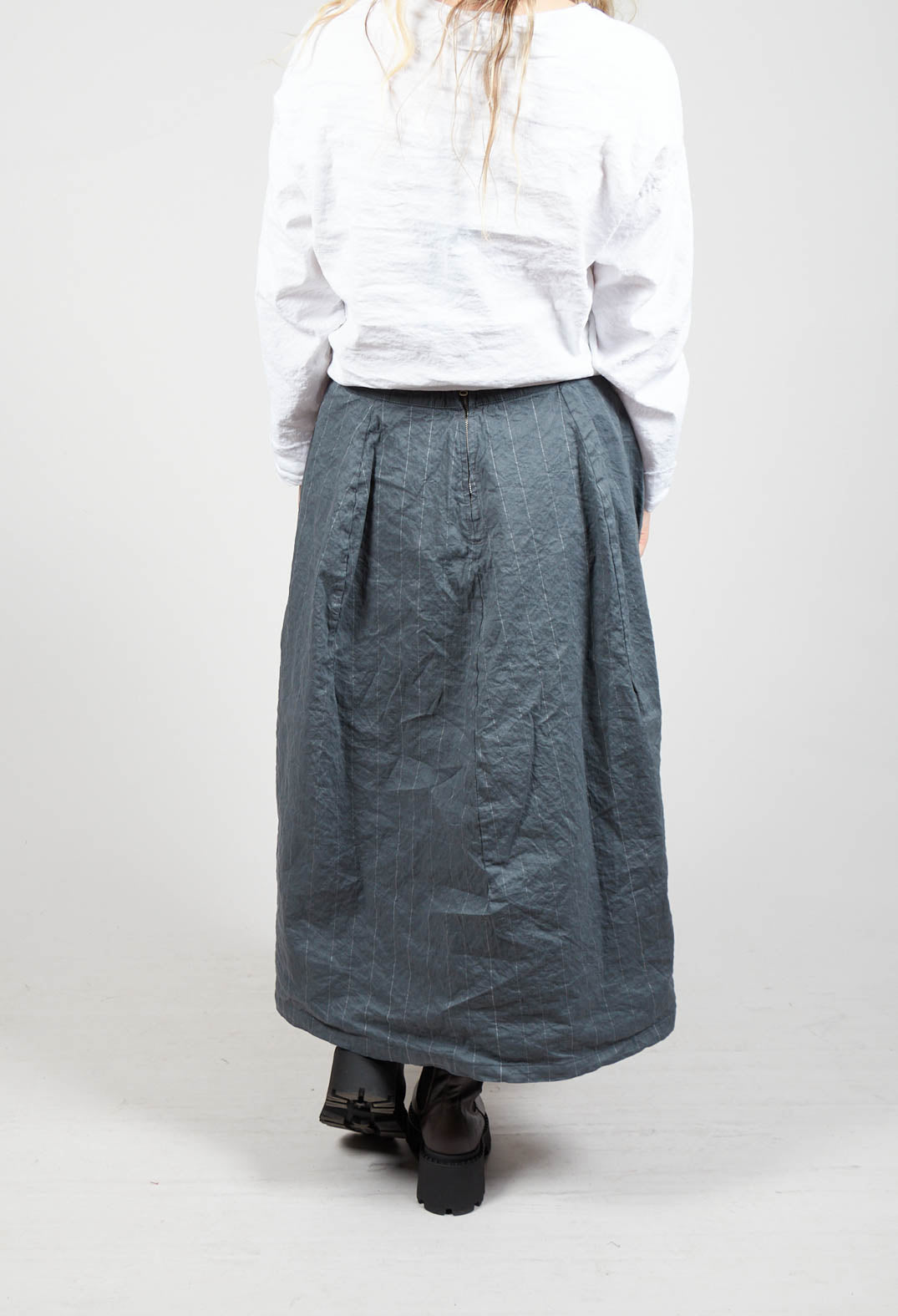 Jleana Skirt in Zinc Stripe