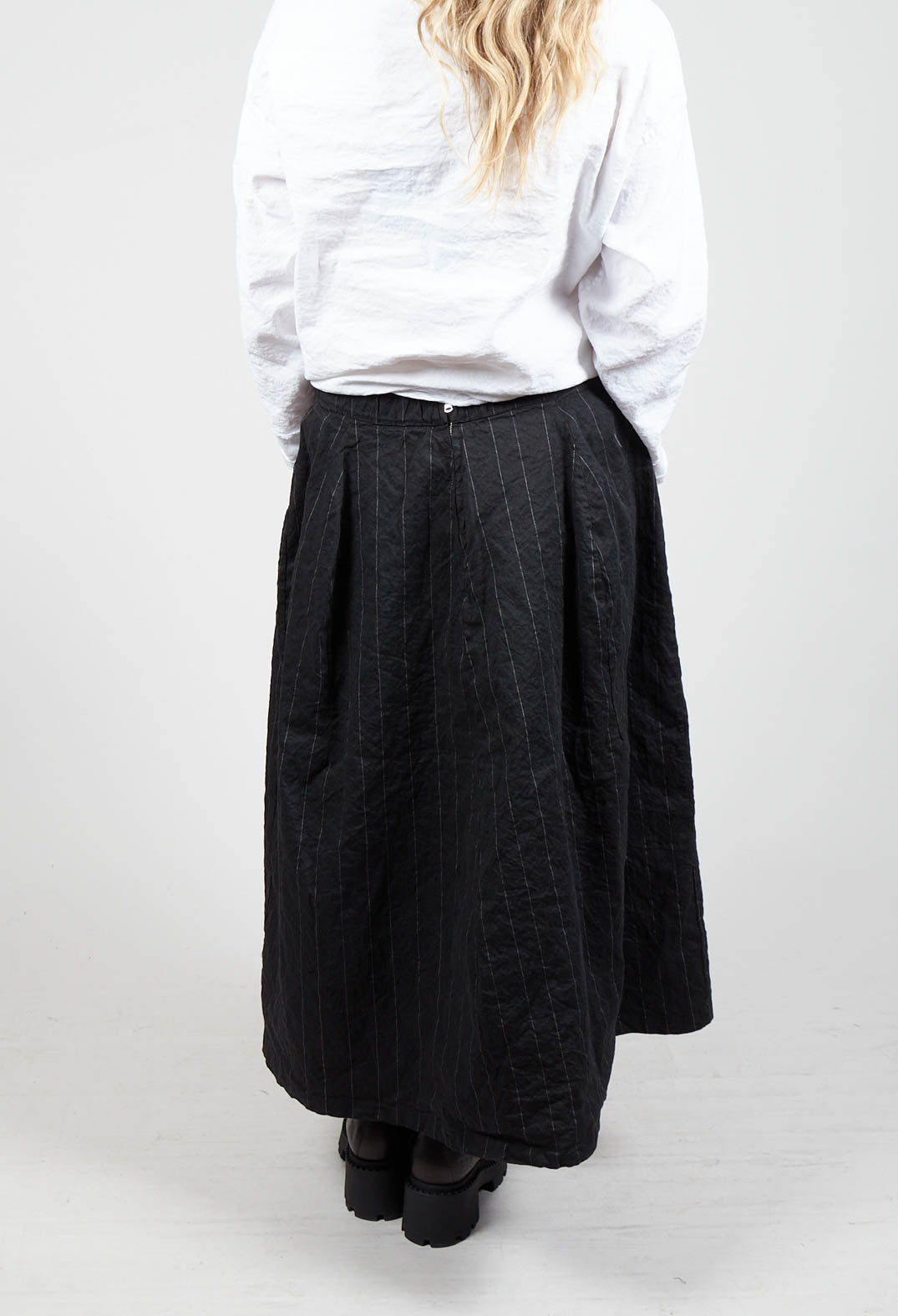 Jleana Skirt in Black Stripe