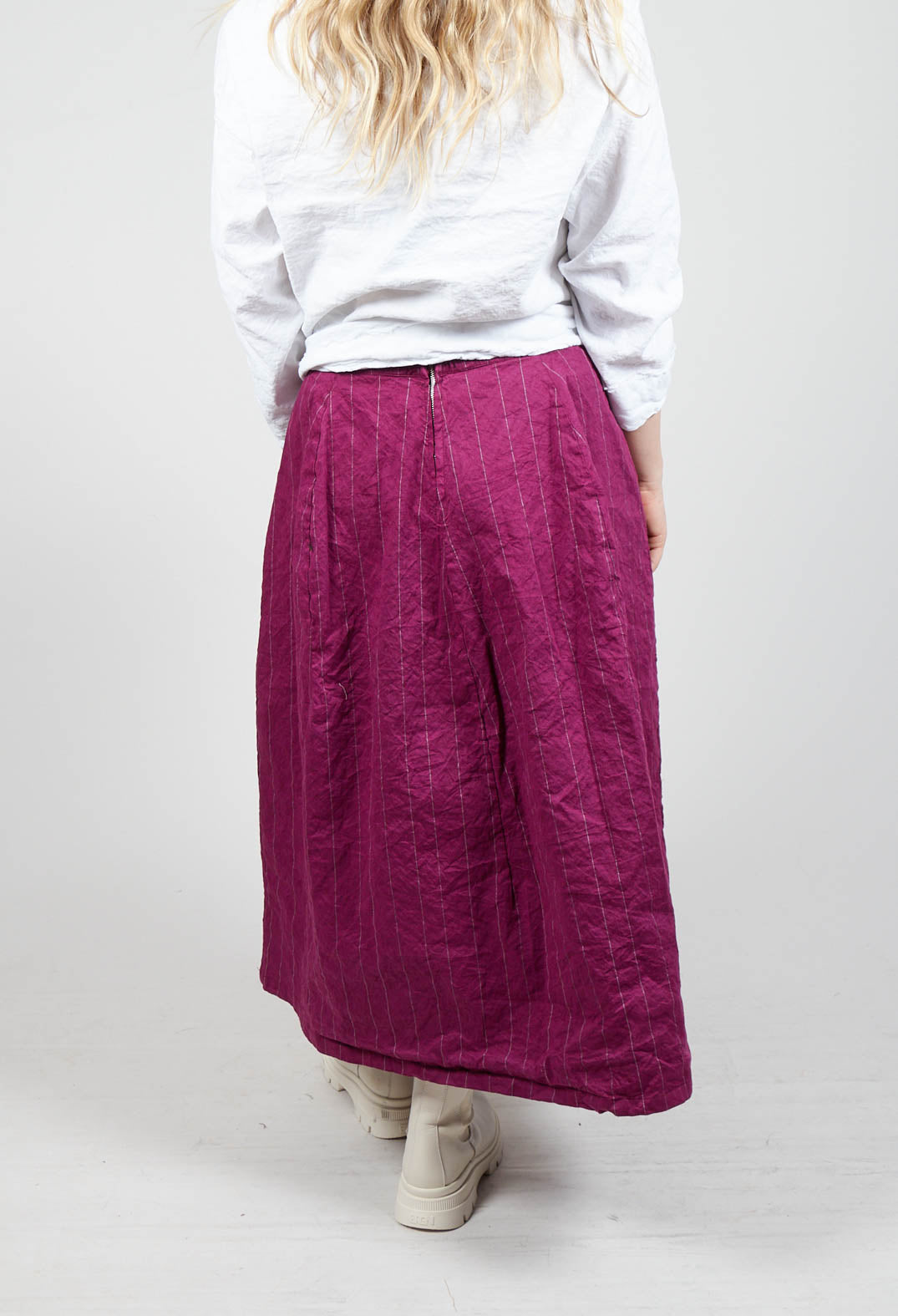 Jleana Skirt in Mulberry Stripe