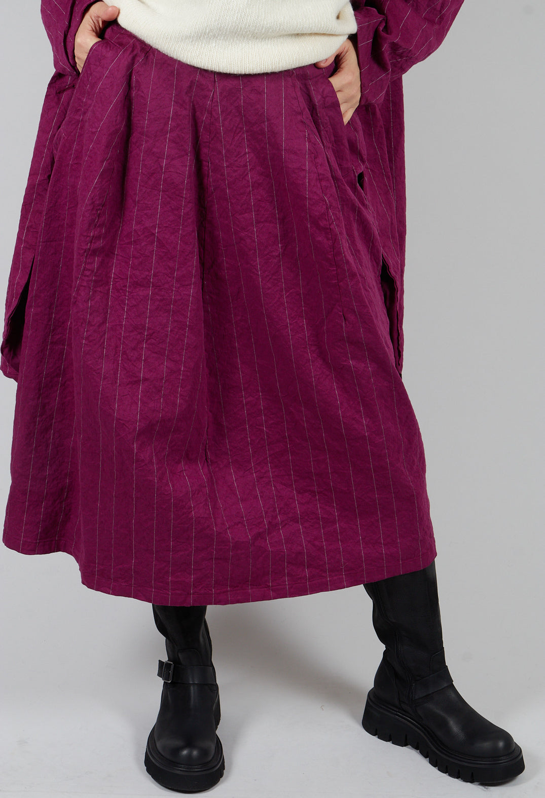 Jleana Skirt in Mulberry Stripe