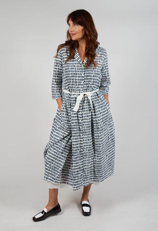 Dress Print Doralice in Navy Sticks