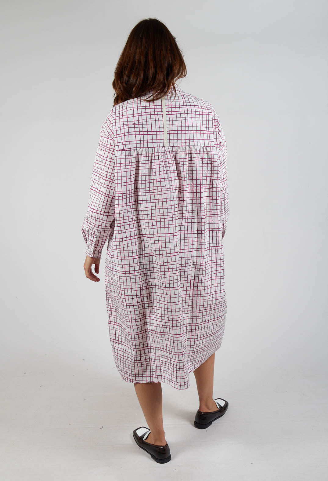 Dress Print Dorinda in Fucshia Checks