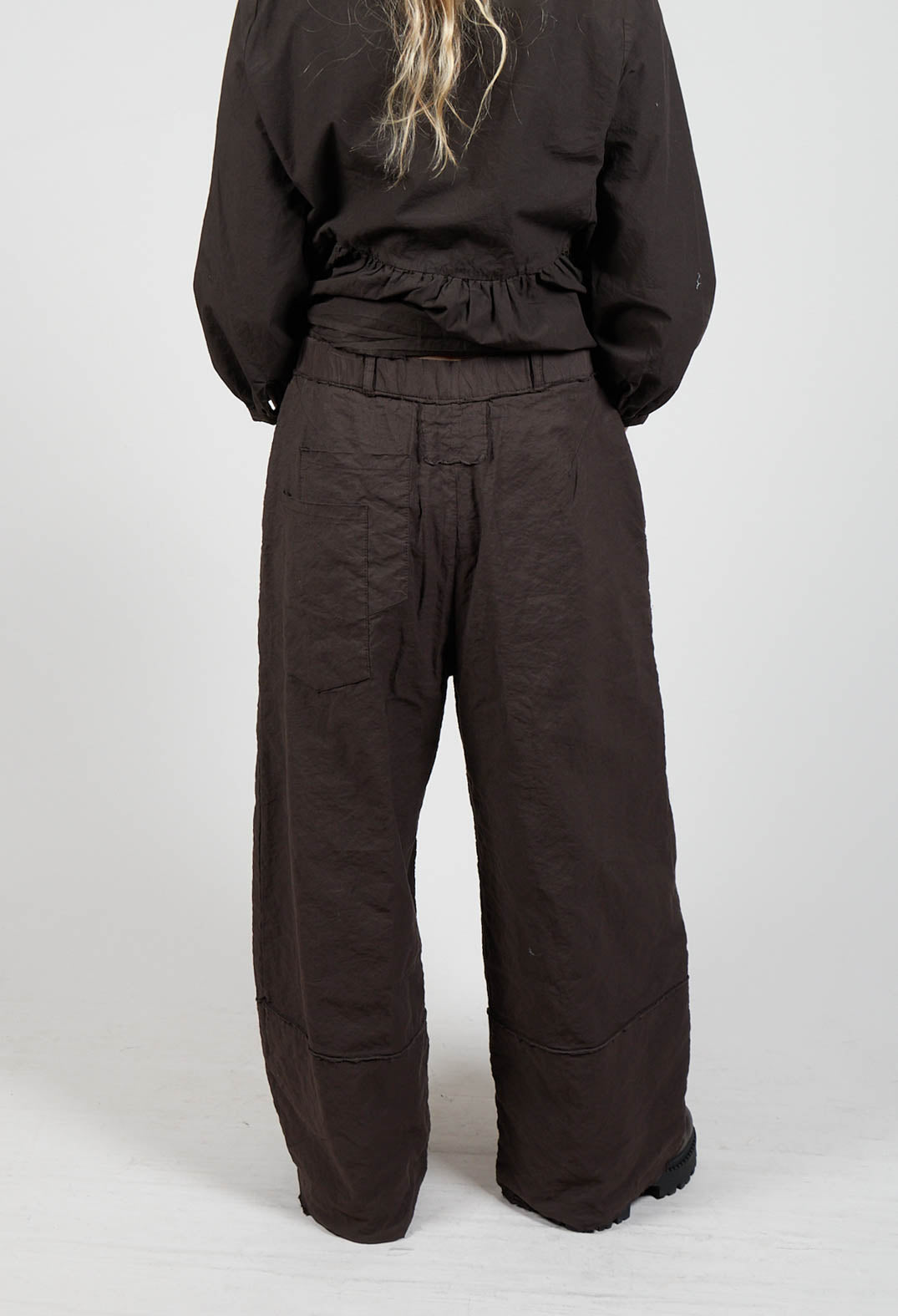 Wide Leg Trousers in Ebano