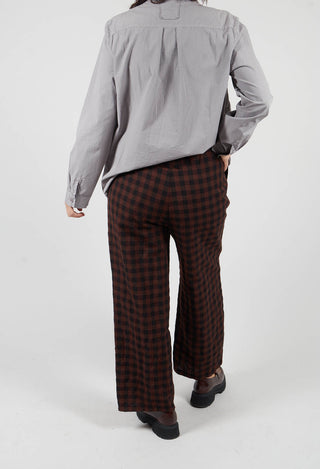 Pull On Trouser in Ebano Check