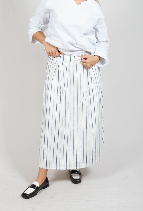 A-Line Skirt in Abisso Stripe