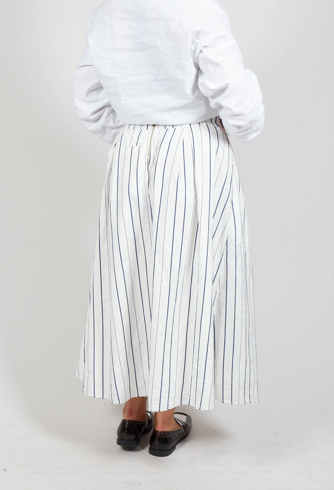 A-Line Skirt in Abisso Stripe